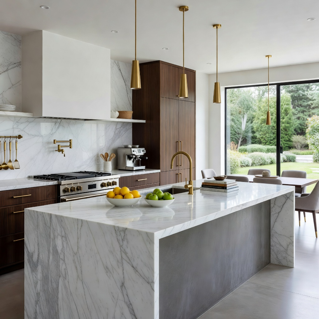 Charcoal L-Shaped Island Kitchen