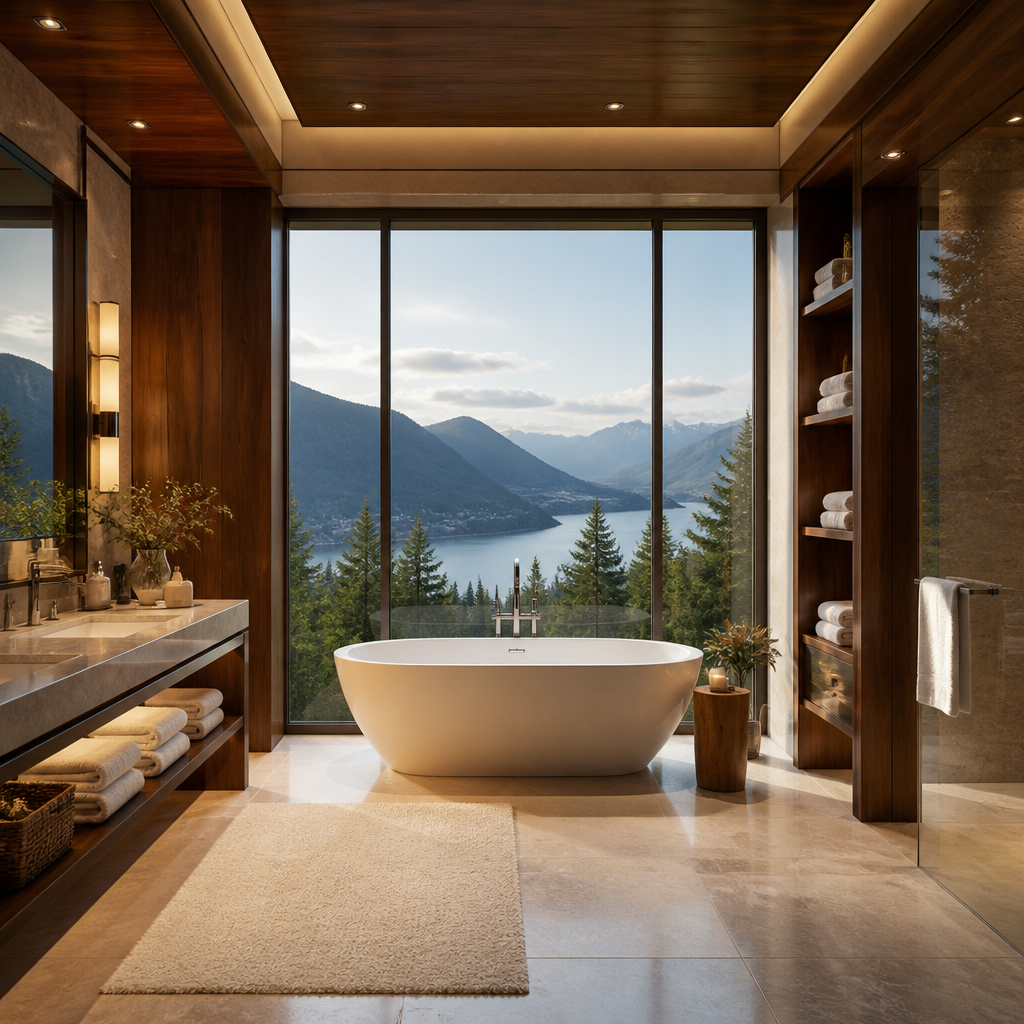 Laminate Matte ParallelModern Bathroom design