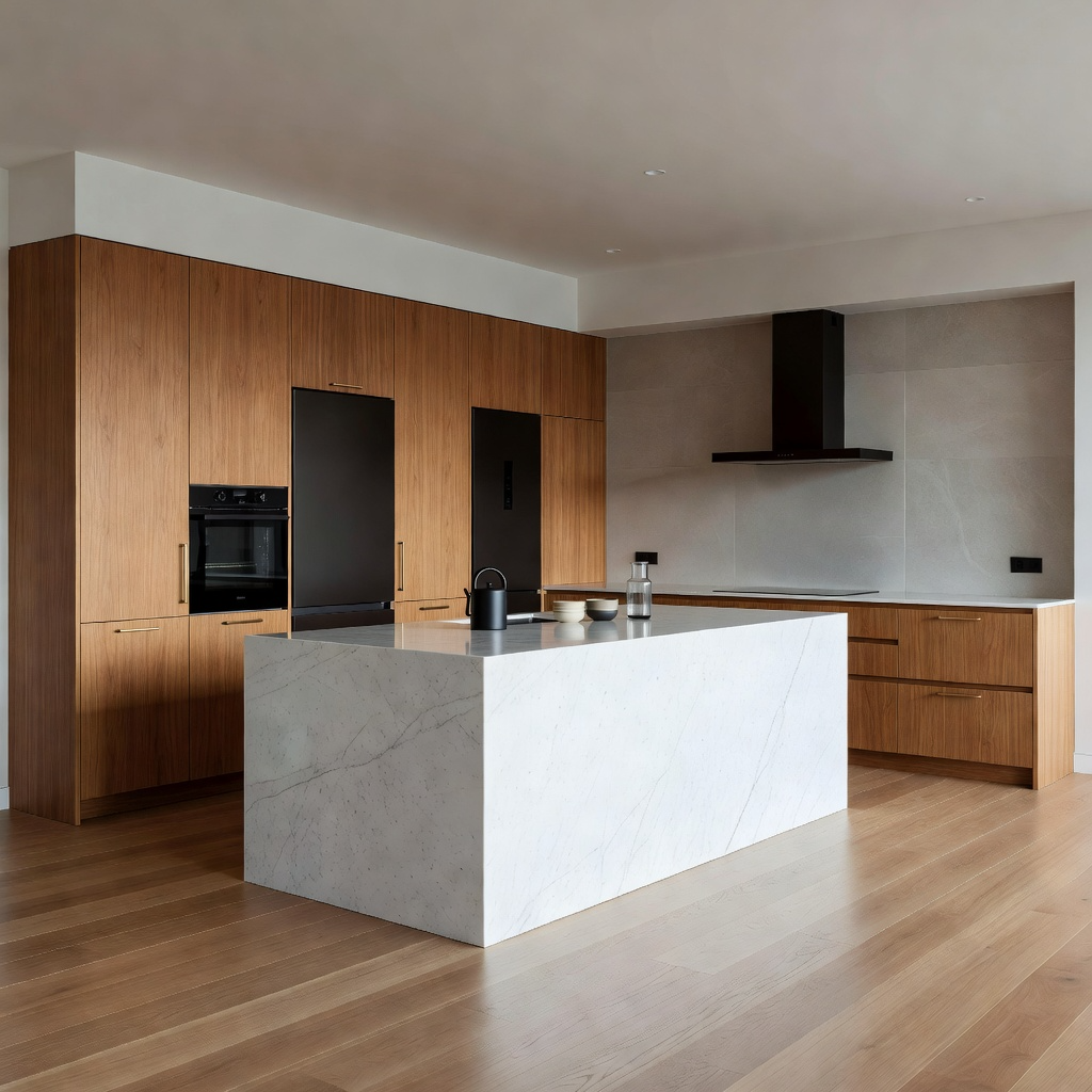 Classic Dark Walnut Parallel Kitchen